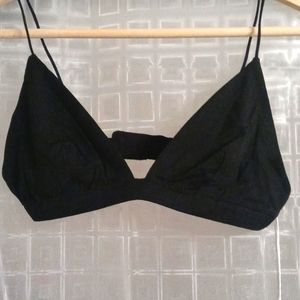 Line & Dot Black Triangle Bra